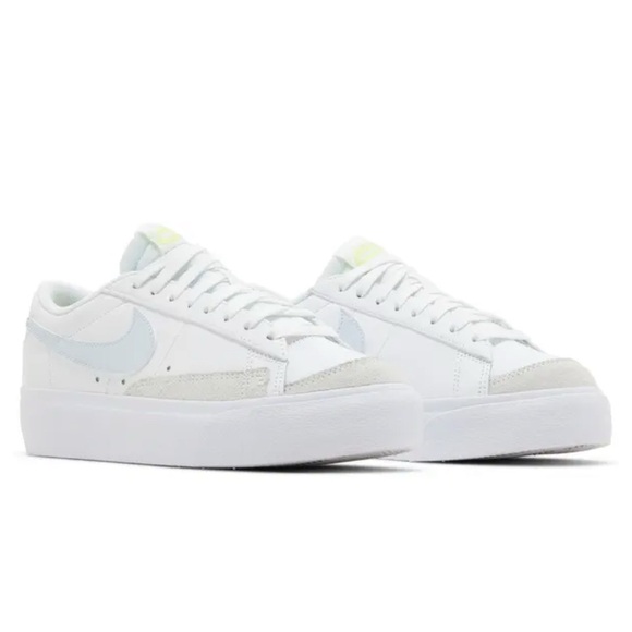 Nike Shoes - Nike Light Blue & White Blazer Low Platforms - Size W 9 EU 40.5